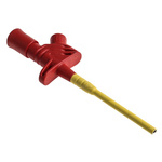 Hirschmann Test & Measurement Red Hook Clip with , 20A, 1000V ac/dc, 4mm Socket