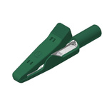 Hirschmann Test & Measurement Alligator Clip 2 mm Connection, Stainless Steel Contact, 6A, Green