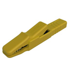 Hirschmann Test & Measurement Alligator Clip 4 mm Connection, Nickel Plated Brass Contact, 25A, Yellow