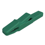Hirschmann Test & Measurement Alligator Clip 4 mm Connection, Nickel Plated Brass Contact, 25A, Green