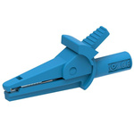Electro PJP Alligator Clip, Nickel Plated Brass Contact, 10A, Blue