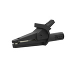 Electro PJP Alligator Clip, Nickel Plated Brass Contact, 10A, Black