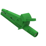 Electro PJP Alligator Clip, Nickel Plated Brass Contact, 10A, Green