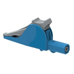 Electro PJP Alligator Clip, Nickel-Plated Steel Contact, 36A, Blue