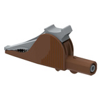 Electro PJP Alligator Clip, Nickel-Plated Steel Contact, 36A, Brown
