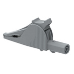 Electro PJP Alligator Clip, Nickel-Plated Steel Contact, 36A, Grey