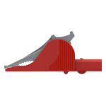 Electro PJP Alligator Clip, Nickel-Plated Steel Contact, 36A, Red