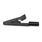 Mueller Electric Crocodile Clip Crocodile Clip Connection, Nickel-Plated Steel Contact, 10A, Black