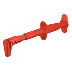 Staubli Red Grabber Clip with Right Angle Jaws, 5A, 4mm Socket