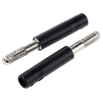 Staubli Black, Male to Female Test Connector Adapter With Brass contacts and Nickel Plated - Socket Size: 4mm