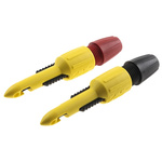Pomona Black/Red Insulation Piercing Clip Set with Hooked Piercing Blade, 1A, 70V dc, 4mm Socket