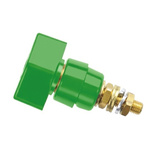 Schutzinger 4mm Green Terminal Post, 1kV, 63A, M6 x 0.75 Thread