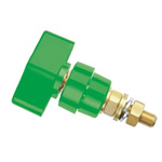 Schutzinger 4mm Green Terminal Post, 1kV, 100A, M8 x 0.75 Thread