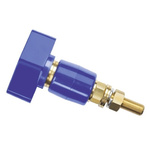 Schutzinger 4mm Blue Terminal Post, 1kV, 200A, M12 x 1 Thread