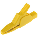 Hirschmann Test & Measurement Crocodile Clip 4 mm Connection, Brass Contact, 32A, Yellow