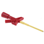 Hirschmann Test & Measurement Red Grabber Clip with Pincers, 3A, 1000V ac/dc, 2mm Socket