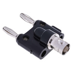 Fluke Black, Male Test Connector Adapter With Nickel Plated Beryllium Copper contacts and Nickel Plated