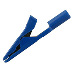 Hirschmann Test & Measurement Crocodile Clip 2 mm Connection, Brass, Bronze Contact, 8A, Blue