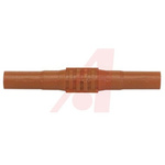 Mueller Electric Red, Female Banana Coupler With Brass contacts and Nickel Plated
