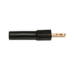 Mueller Electric Black, Male to Female Test Connector Adapter With Brass contacts and Gold Plated - Socket Size: 4mm