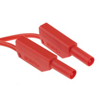 Staubli, 32A, 1 kV, Red, 1m Lead Length