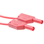 Staubli, 32A, 1000V ac, Red, 1m Lead Length