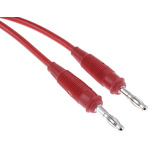 Hirschmann Test & Measurement Test lead, 10A, 60V dc, Red, 1m Lead Length