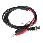 RS PRO Male BNC to Male 4mm Banana Plug x 2 Coaxial Cable, 1.2m, RG58 Coaxial, Terminated