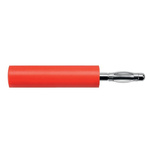 Schutzinger Red, Female, Male Test Connector Adapter and Nickel Plated - Socket Size: 4mm