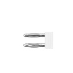 Schutzinger Black, Male Banana adapter and Nickel Plated