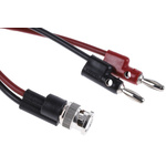 Pomona BNC Test Lead, 500V ac, Black, Red, 140mm Lead Length