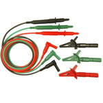 RS PRO Test Lead & Connector Kit With 1 Black CAT III Probe Adapter, 1 Black Extended Push-Fit Crocodile Clip, 1 Black