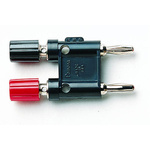 Pomona Black, Red Test Connector Adapter With Brass contacts and Nickel Plated - Socket Size: 4mm