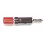 Pomona Black Test Connector Adapter With Brass contacts and Nickel Plated - Socket Size: 4mm