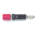 Pomona Red Test Connector Adapter With Brass contacts and Nickel Plated - Socket Size: 4mm