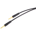 Staubli 1 mm Connector Test Lead, 6A, 30 V ac, 60V dc, Black, 300mm Lead Length
