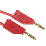 Staubli, 32A, 30 V ac, 60V dc, Red, 1m Lead Length