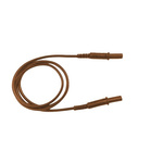 RS PRO Test Leads, 10A, 1000V, Brown, 250mm Lead Length