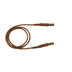 RS PRO Test Leads, 10A, 1000V, Brown, 500mm Lead Length