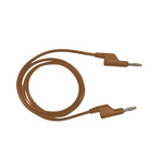 RS PRO Test Leads, 10A, 1000V, Brown, 250mm Lead Length