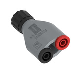 Electro PJP Black, Grey, Red Test Connector Adapter With Gold Plated Brass, Nickel Plated Brass contacts and Nickel