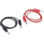 RS PRO Test Leads, 4A, 15V, Black, Red, 1m Lead Length