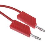 Hirschmann Test & Measurement Test lead, 32A, 60V dc, Red, 1m Lead Length