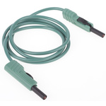 Hirschmann Test & Measurement, 16A, 30 V ac, 60V dc, Green, 1m Lead Length