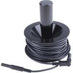 RS PRO Black Test Lead Extension Reel, 12m Cable Length, CAT III 1000 V, CAT IV 600 V safety category