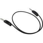 RS PRO 4 mm Test Probe Lead, 2.5A, 50V ac, Black, 500mm Lead Length