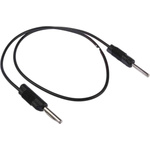 RS PRO 4 mm Test Probe Lead, 2.5A, 50V ac, Black, 500mm Lead Length