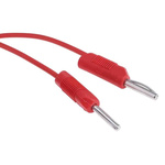RS PRO 4 mm Test Probe Lead, 2.5A, 50V ac, Red, 500mm Lead Length