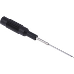 Hirschmann Fixed Test Probe, 1mm Tip, 30 V ac, 60V dc, 4mm Socket