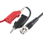 Schutzinger BNC Test Lead, Black, Red, 1m Lead Length